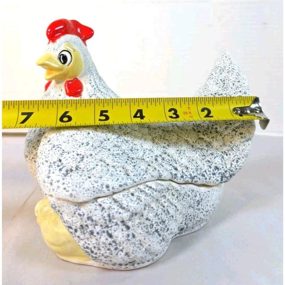 Rare Grey Speckled Vintage Arnel's Mother Hen & Chicks 1930s Chicken Farmhouse